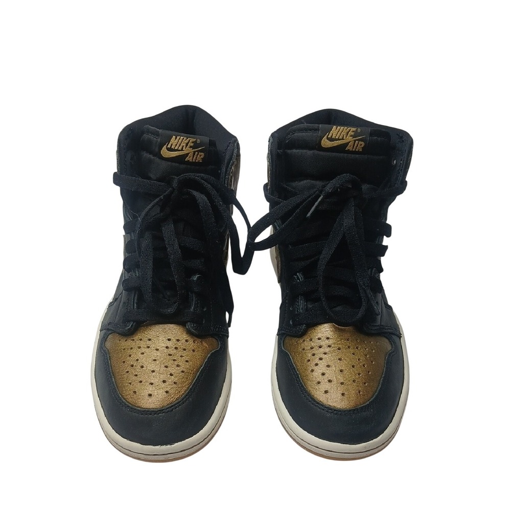 Nike Air Jordan 1 Retro High OG Mens Size 8 Black Gold‎ White DZ5485-071 - Picture 2 of 9